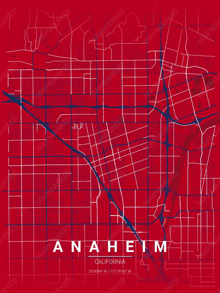 Red, Blue & White Nova style sample on Anaheim
