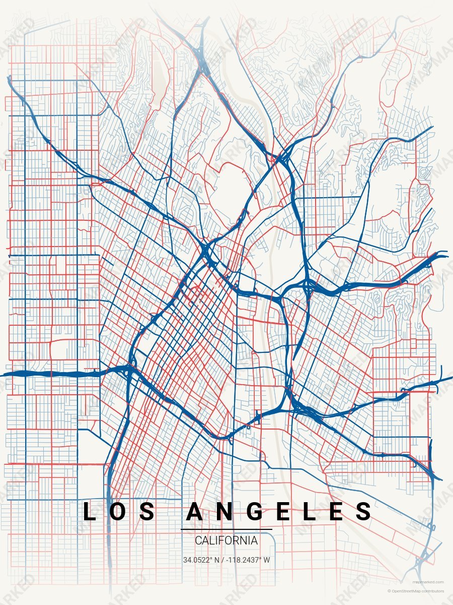 Cream, Blue & Red Accord style sample on Los Angeles