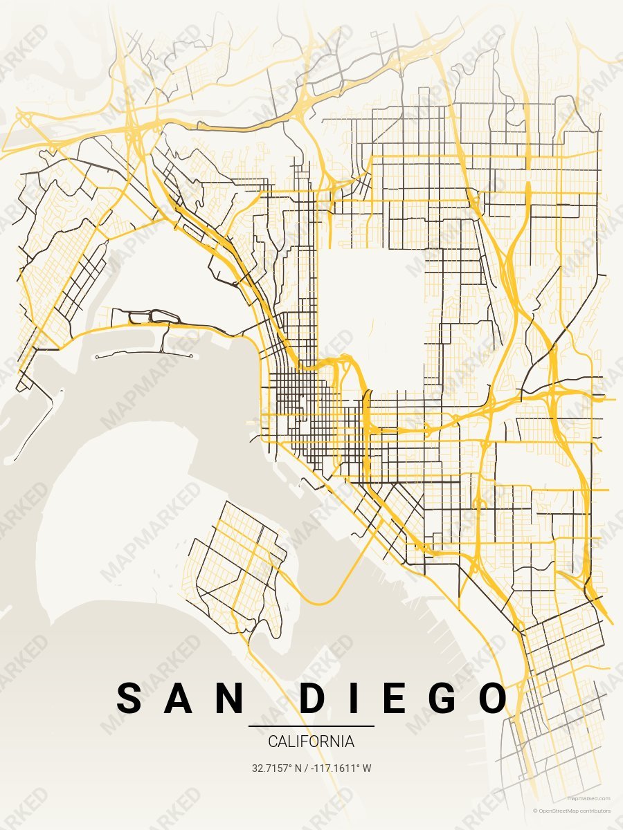 Cream & Yellow Vista style sample on San Diego