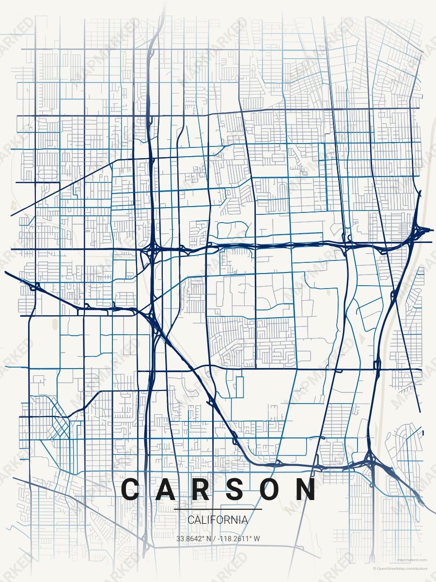 Cream & Blue Atlas style sample on Carson