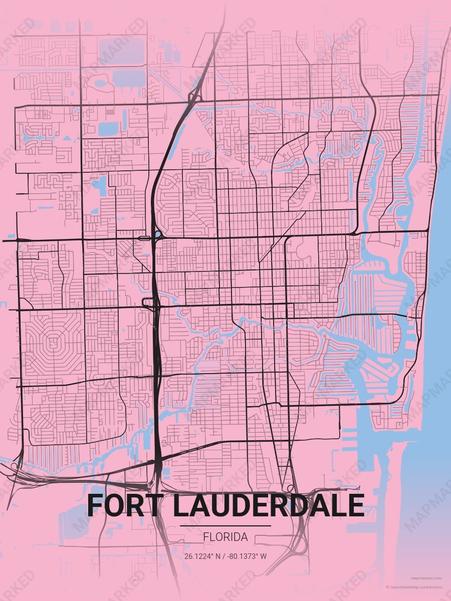 Pink & Black Verve style sample on Fort Lauderdale