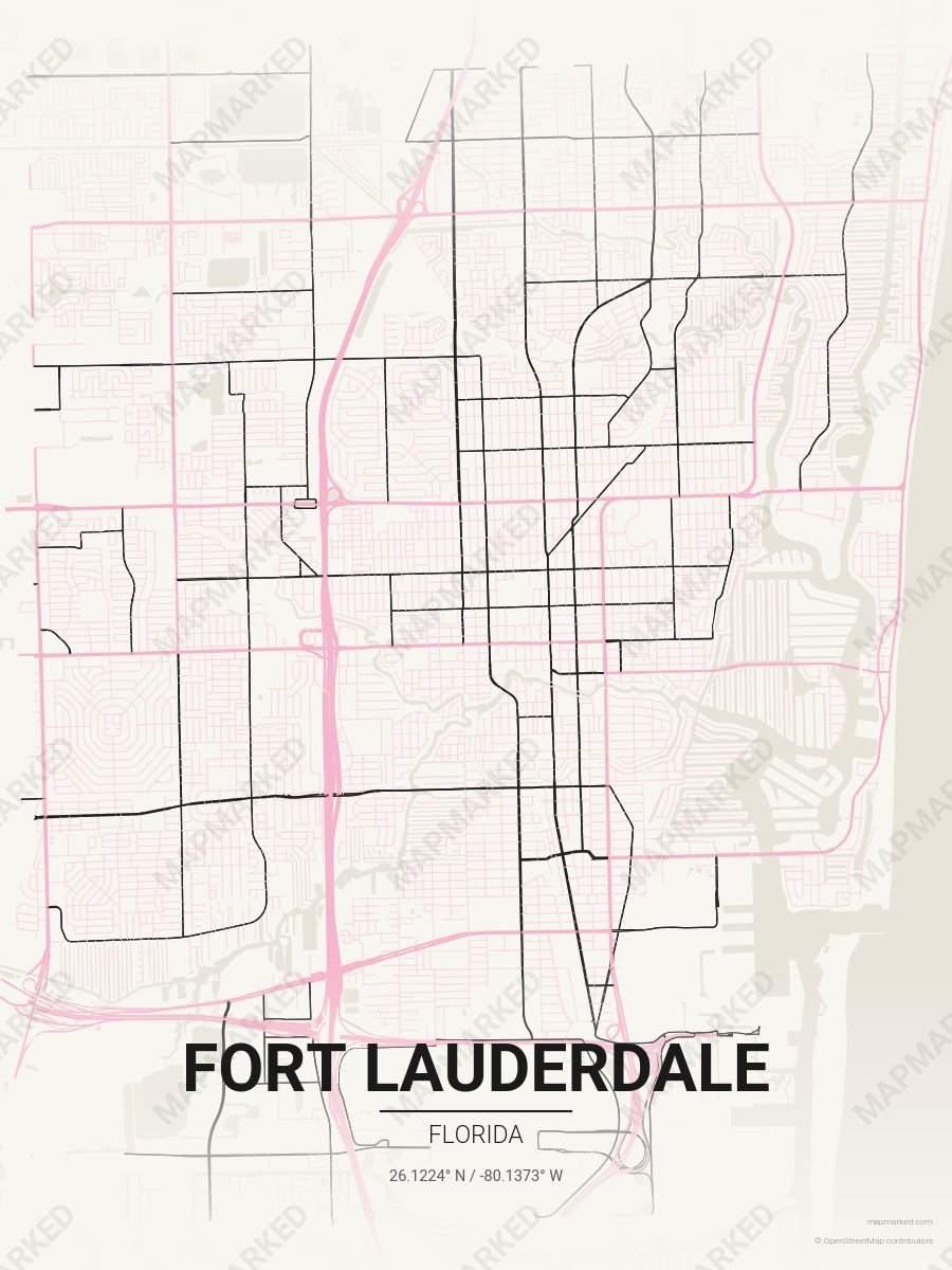 Cream, Pink & Black Accord style sample on Fort Lauderdale