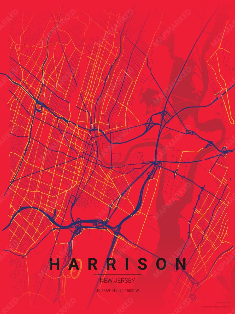Red, Blue & Yellow Prime style sample on Harrison New