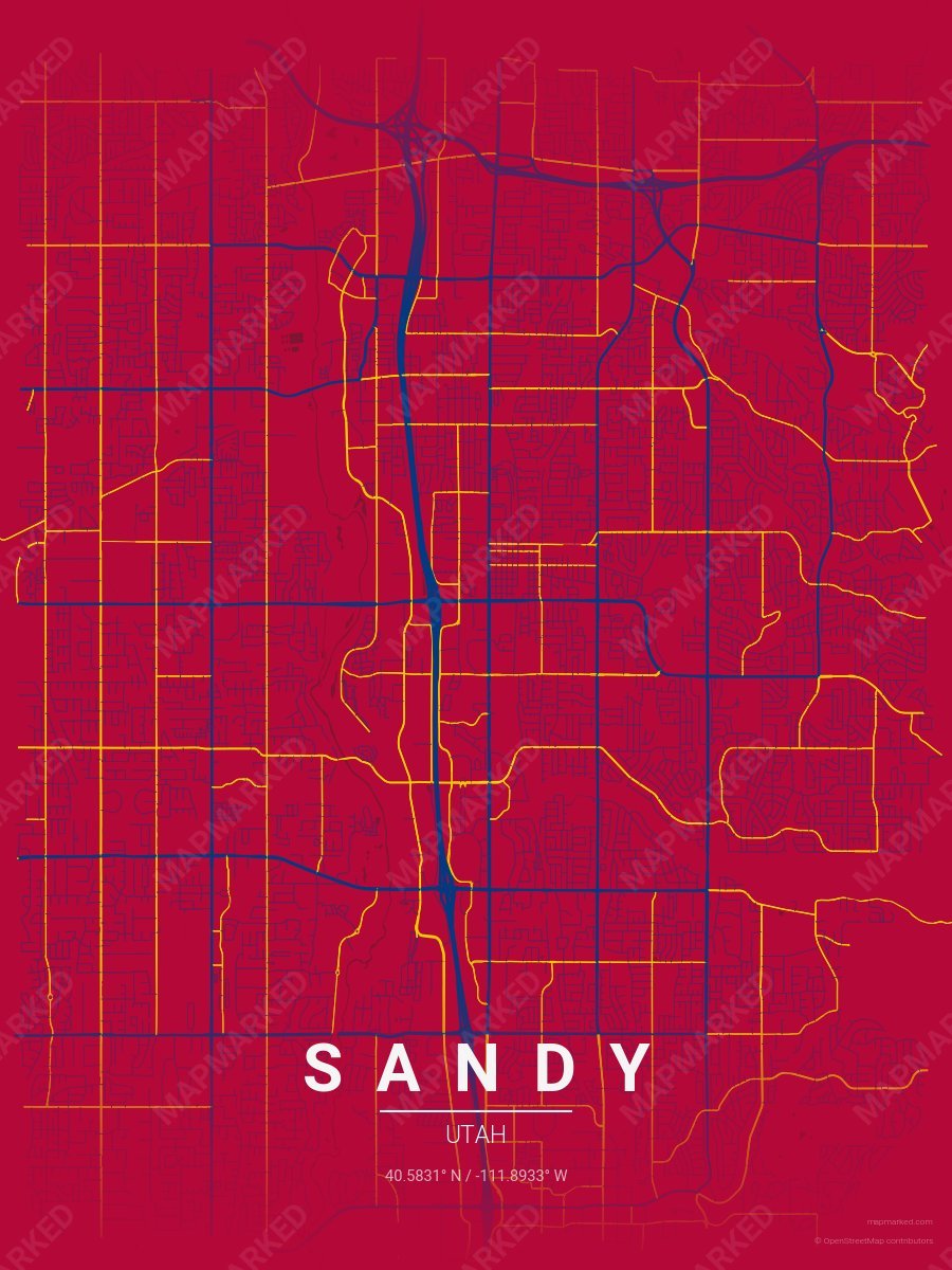 Red, Blue & Gold Cadence style sample on Sandy