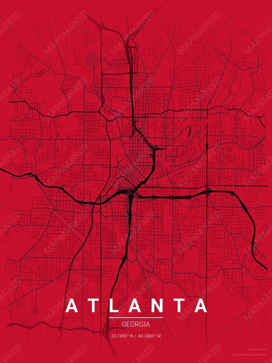 Red, Black & Charcoal Ethos style sample on Atlanta