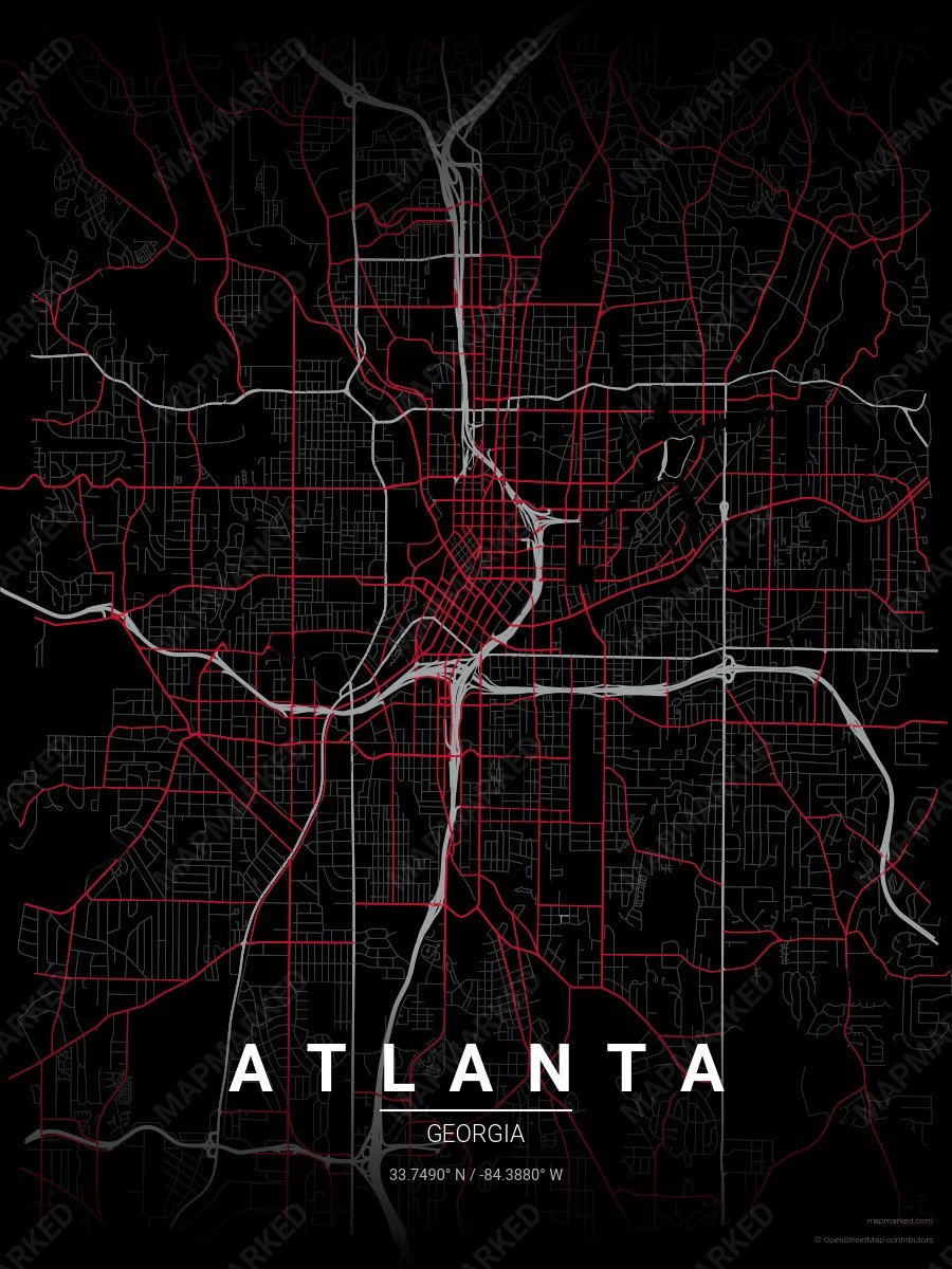 Black, Gray & Red Craft style sample on Atlanta