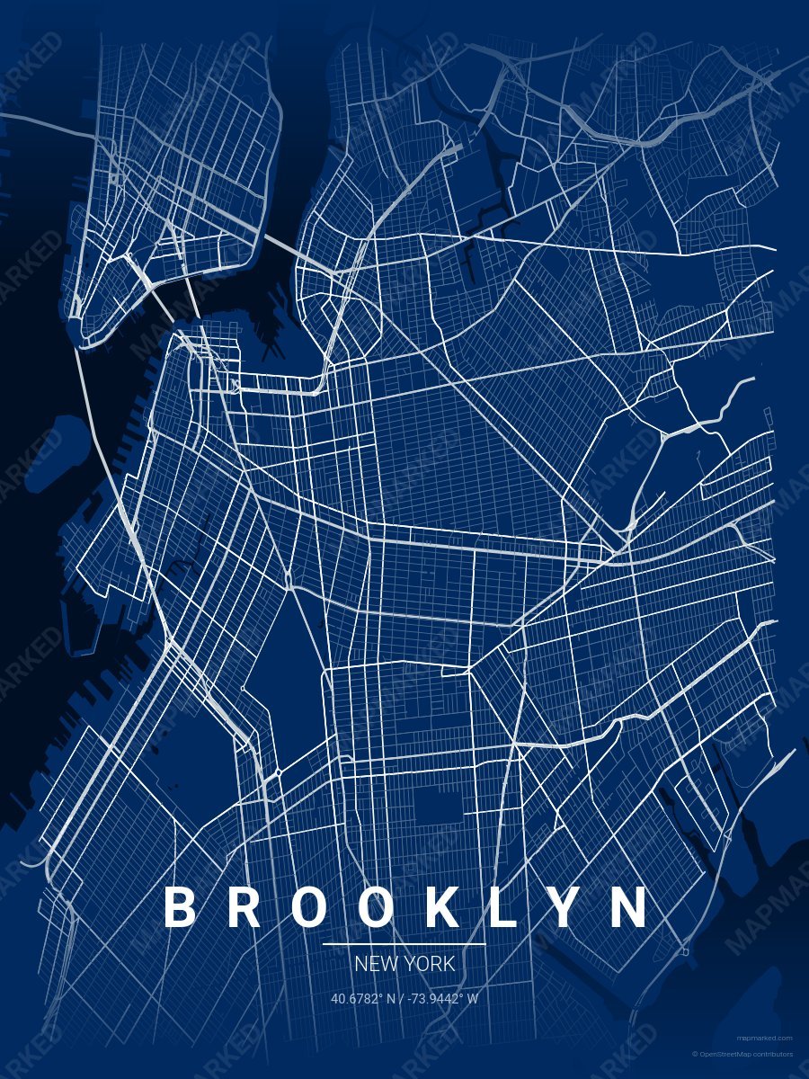 Blue, Silver & White Nova style sample on Brooklyn New