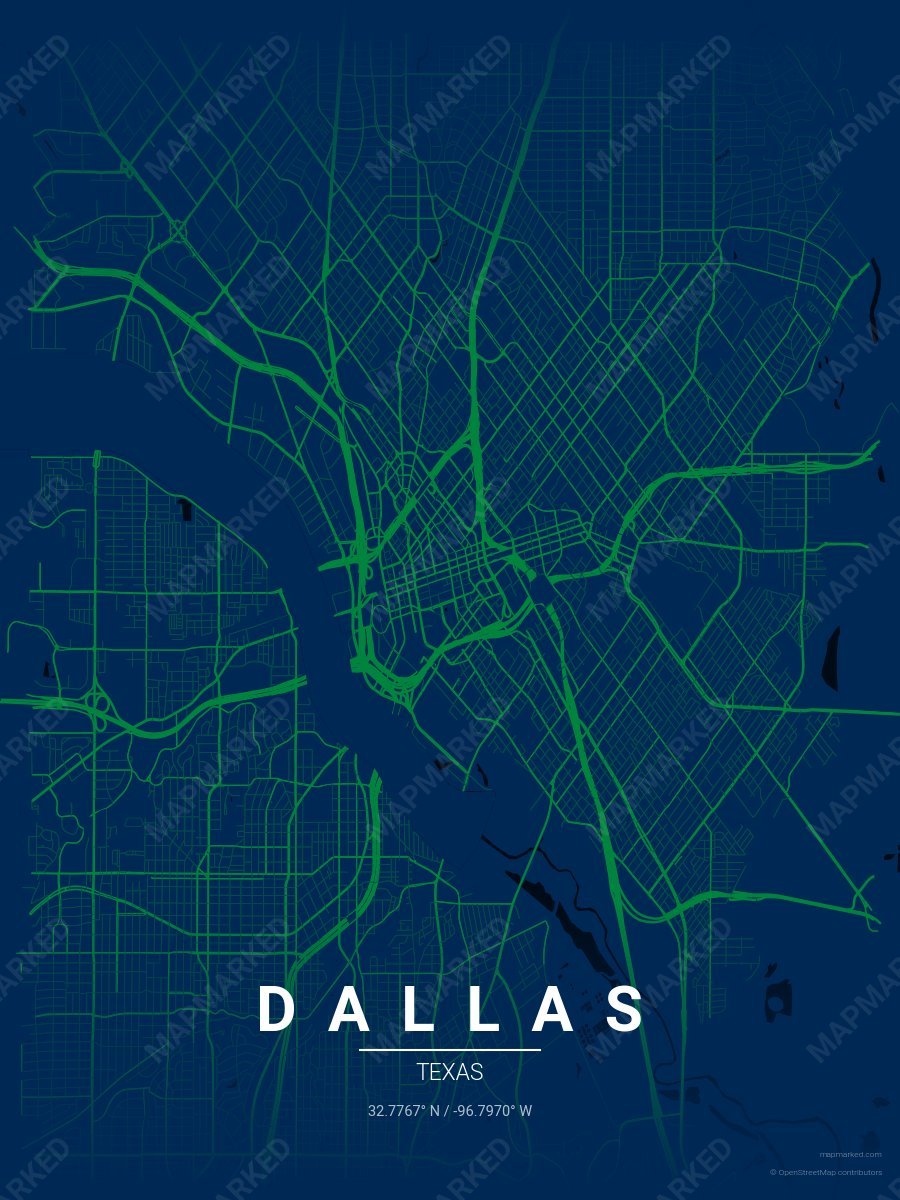 Blue & Green Verve style sample on Dallas