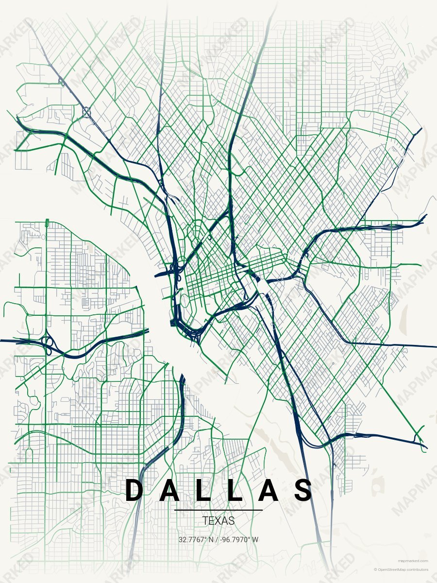 Cream & Blue Loft style sample on Dallas