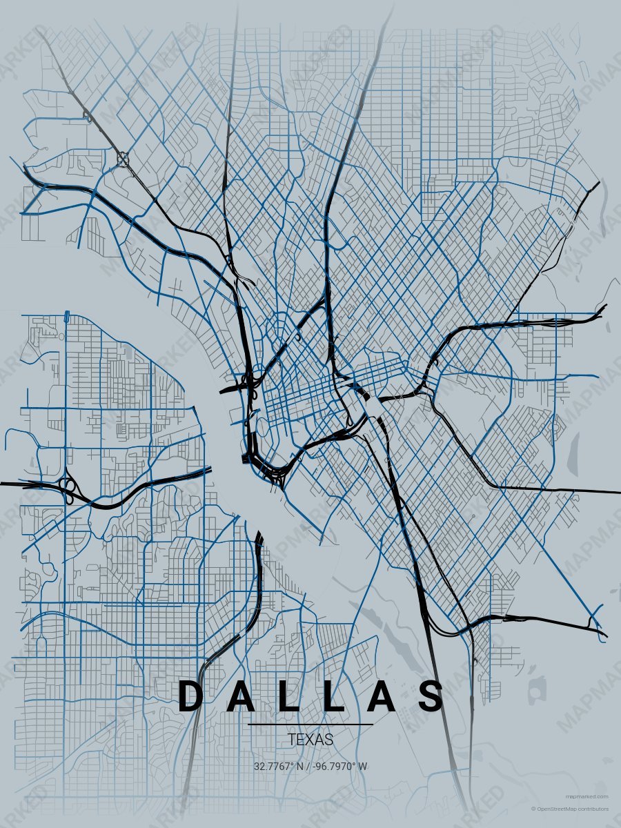 Silver, Black & Royal Blue Modern style sample on Dallas