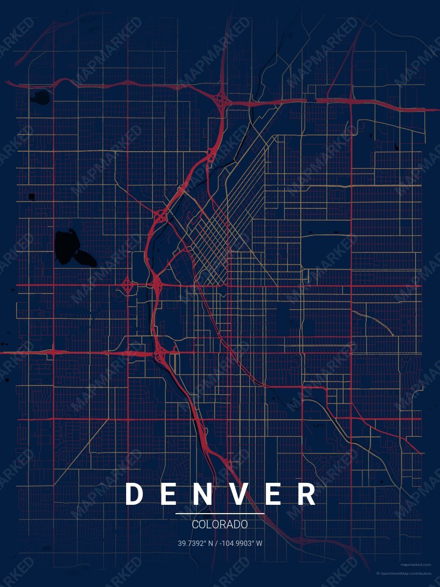 Blue, Red & Gold Craft style sample on Denver