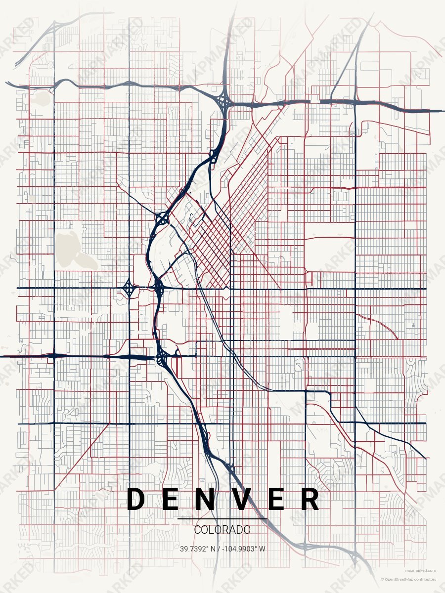 Cream, Blue & Red Aura style sample on Denver
