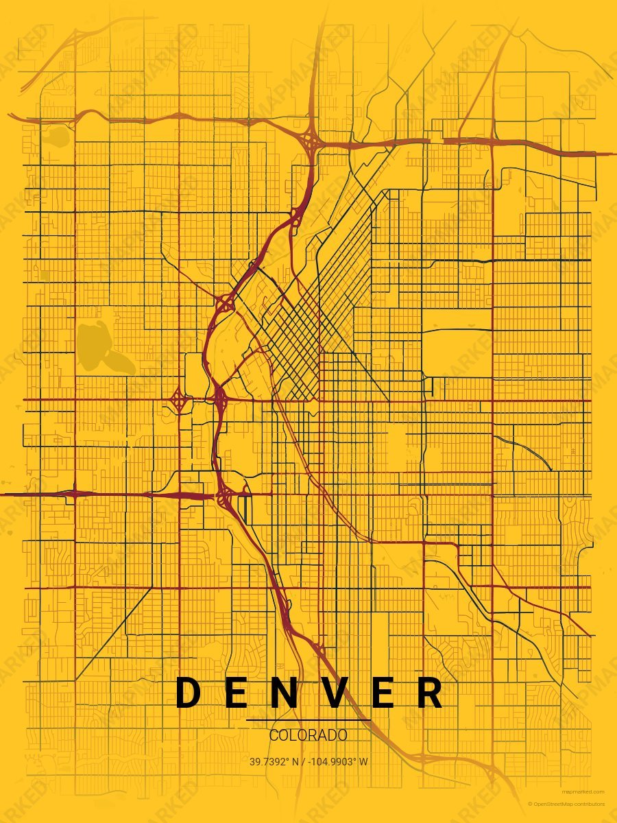 Yellow, Red & Blue Craft style sample on Denver