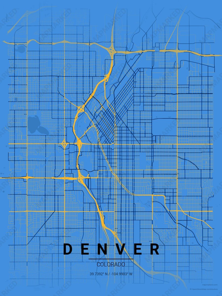 Blue & Yellow Classic style sample on Denver