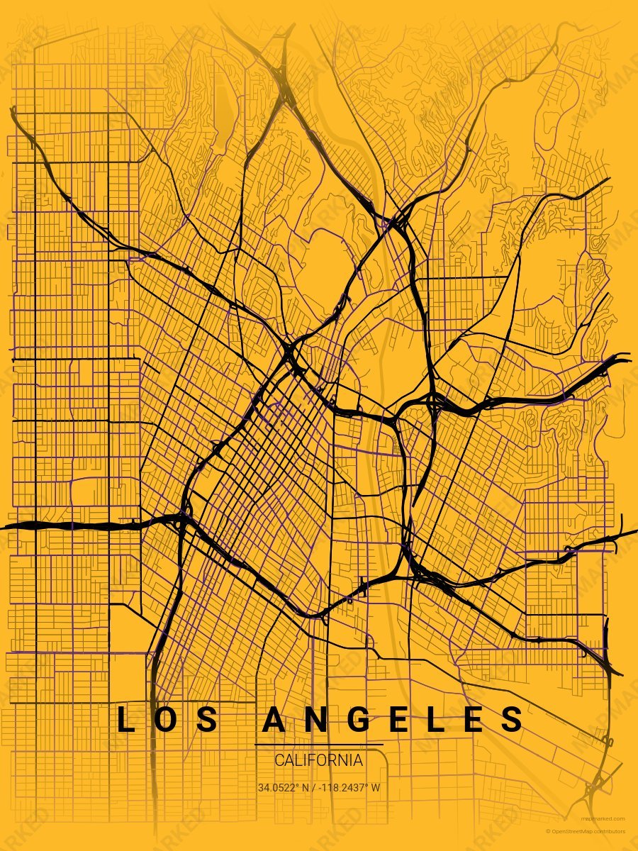 Gold, Black & Purple Craft style sample on Los Angeles