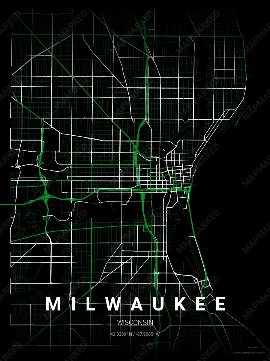Black, Green & White Nova style sample on Milwaukee
