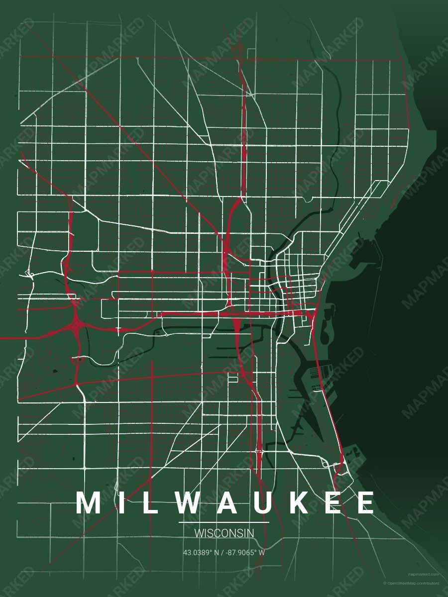 Green, Red & White Craft style sample on Milwaukee