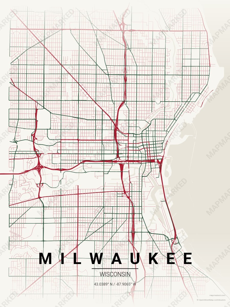 White, Red & Green Craft style sample on Milwaukee