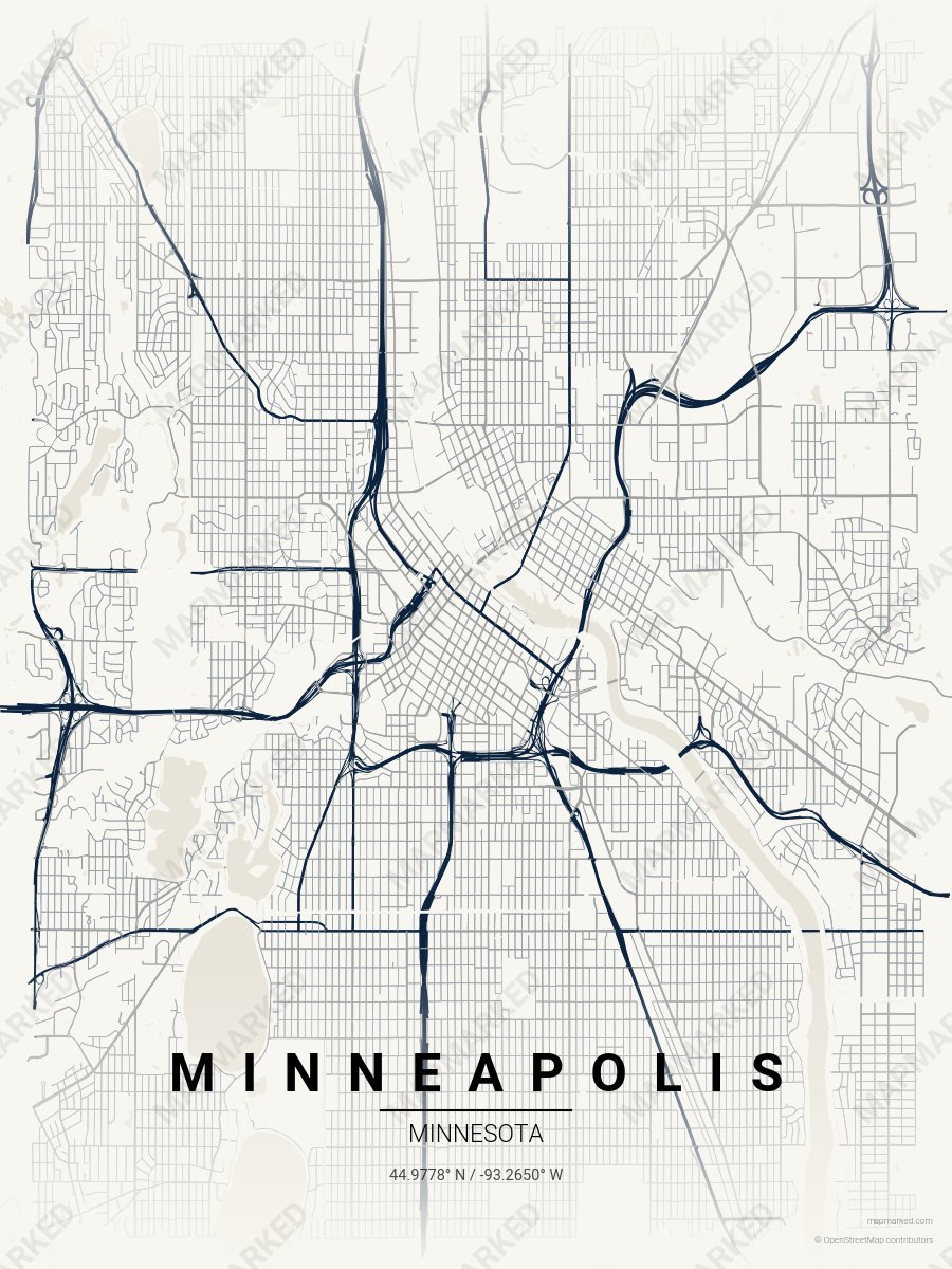 Cream, Blue & Sand Bold style sample on Minneapolis