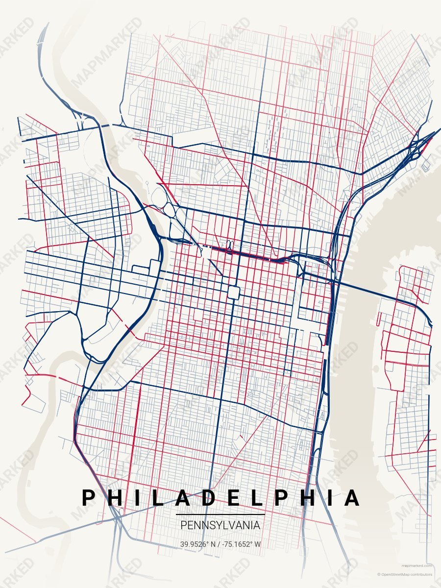 Cream & Blue Nova style sample on Philadelphia