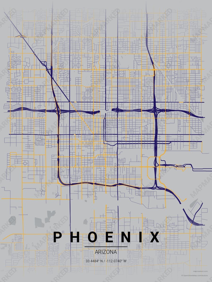 Light Gray, Purple & Yellow Ethos style sample on Phoenix