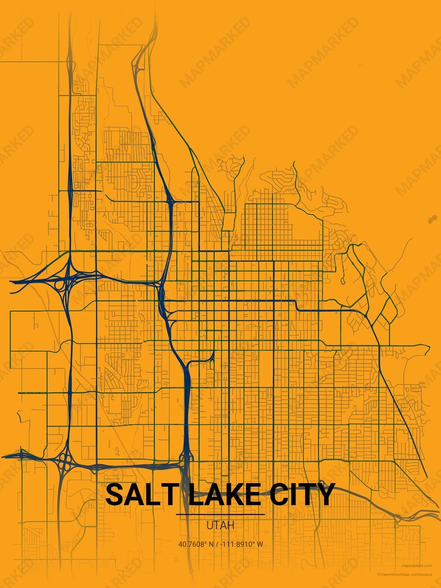 Yellow, Navy & Green Ethos style sample on Salt Lake City