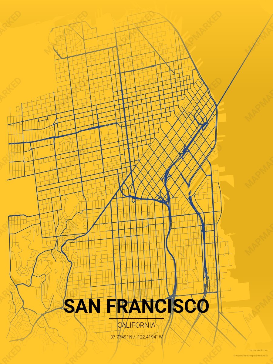 Yellow & Blue Accord style sample on San Francisco