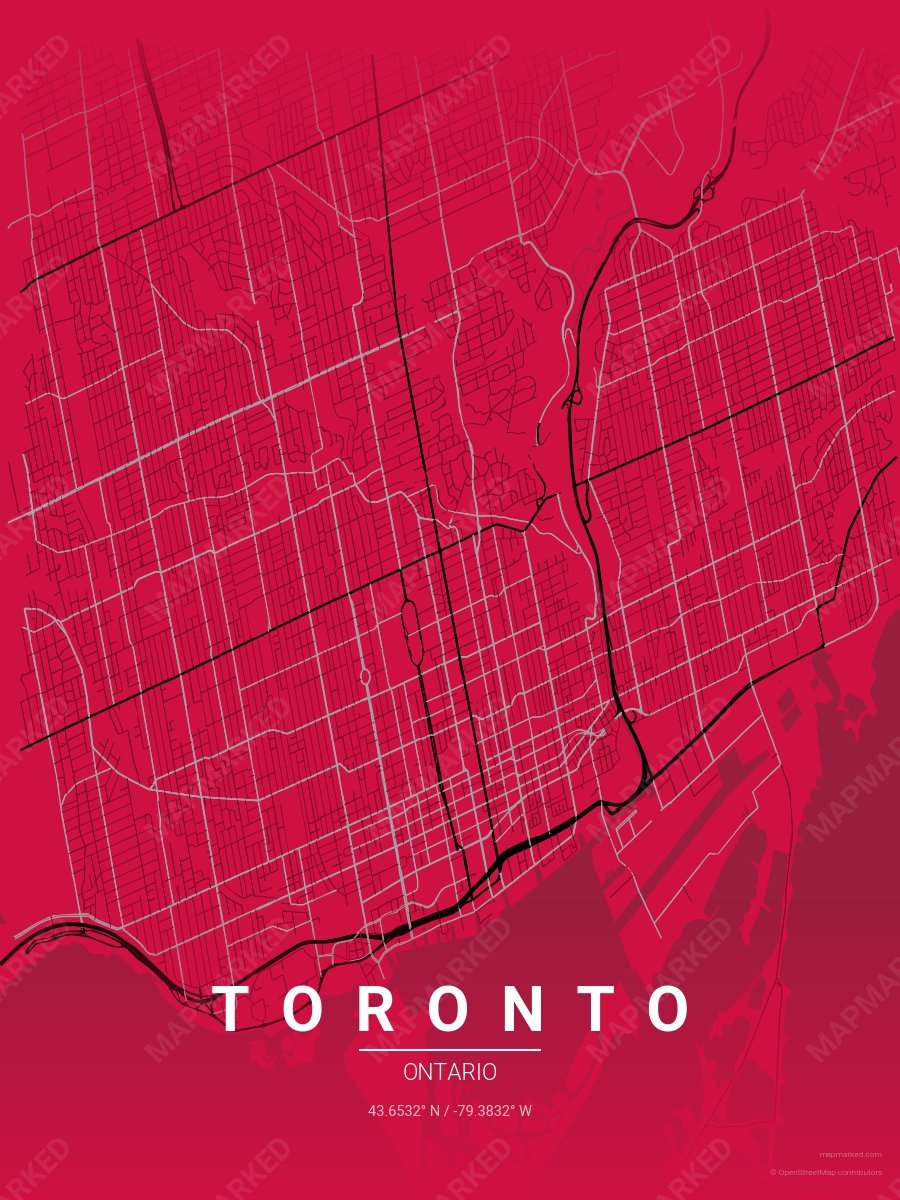 Red, Black & Silver Icon style sample on Toronto Ca