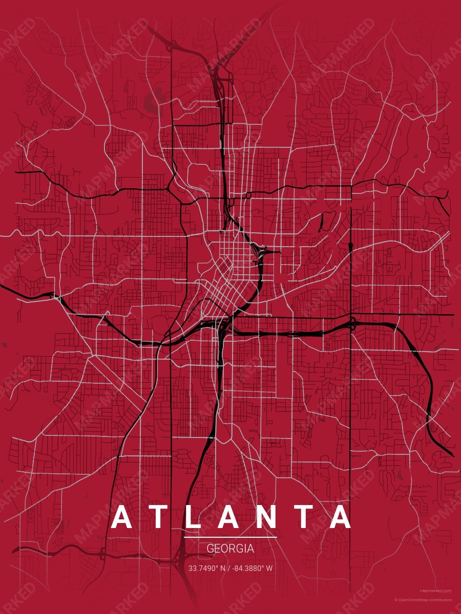 Red, Black & Silver Modern style sample on Atlanta