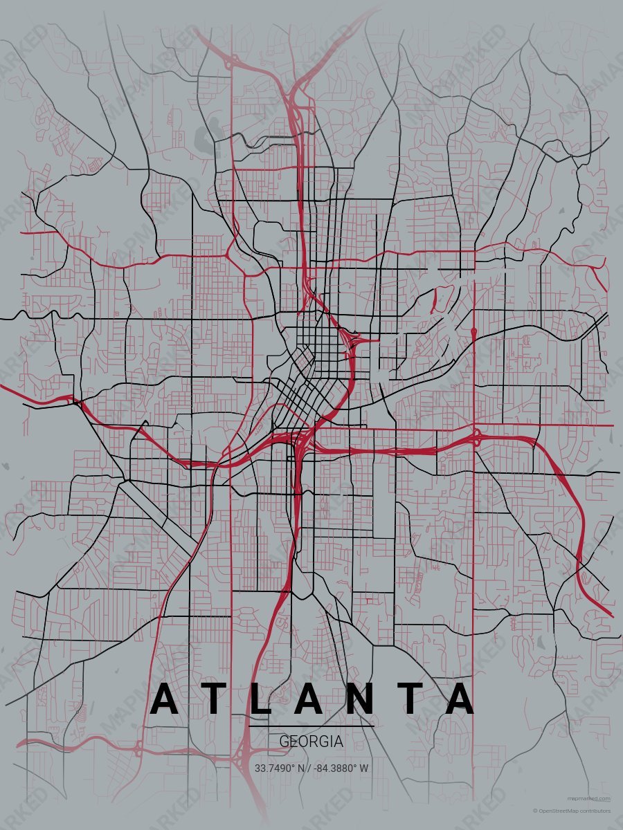 Silver, Red & Black Vista style sample on Atlanta