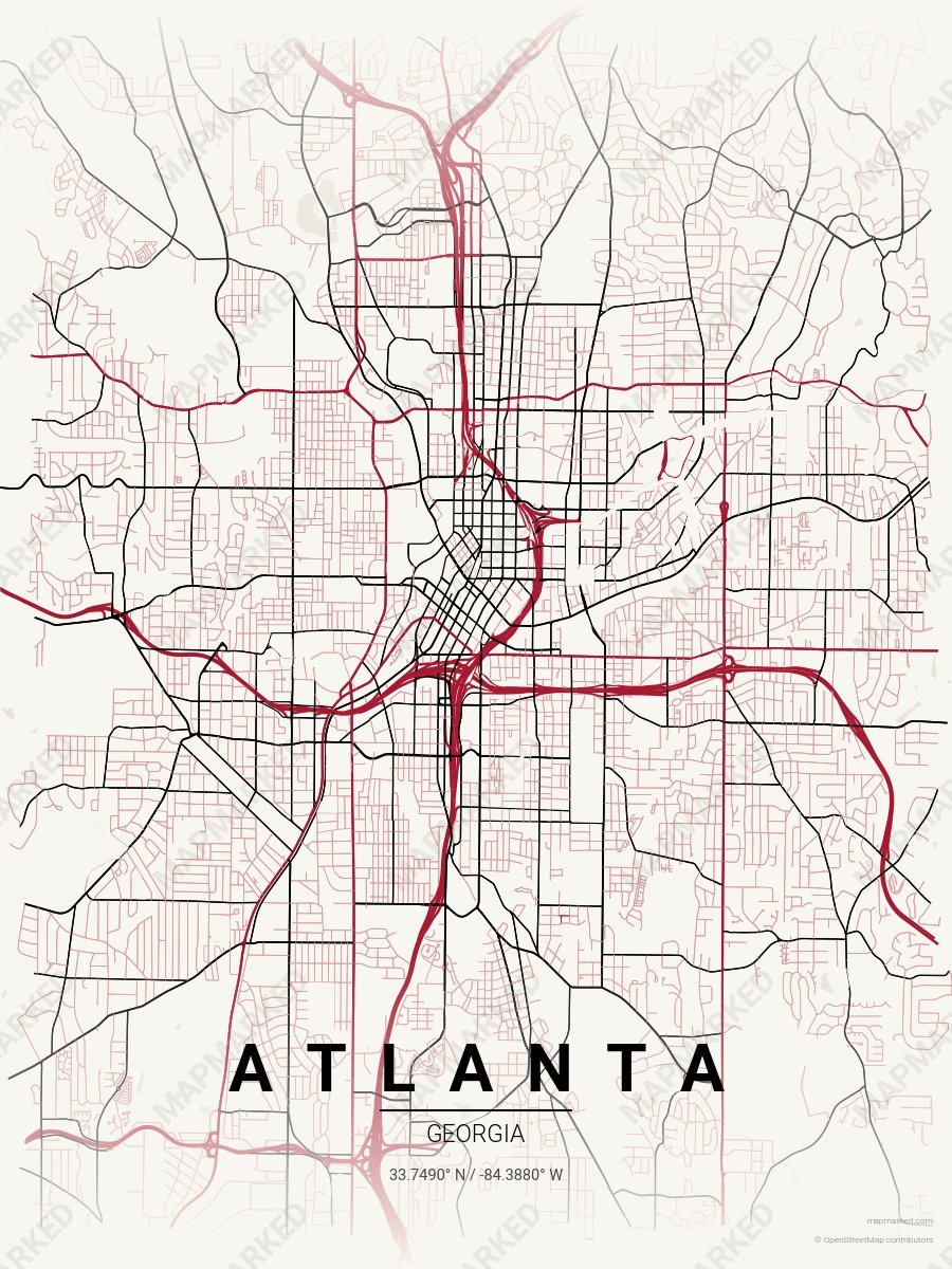 Cream, Red & Black Range style sample on Atlanta