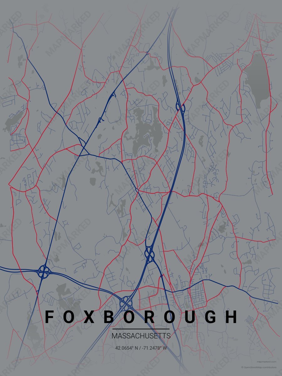 Silver, Blue & Red Accord style sample on Foxborough