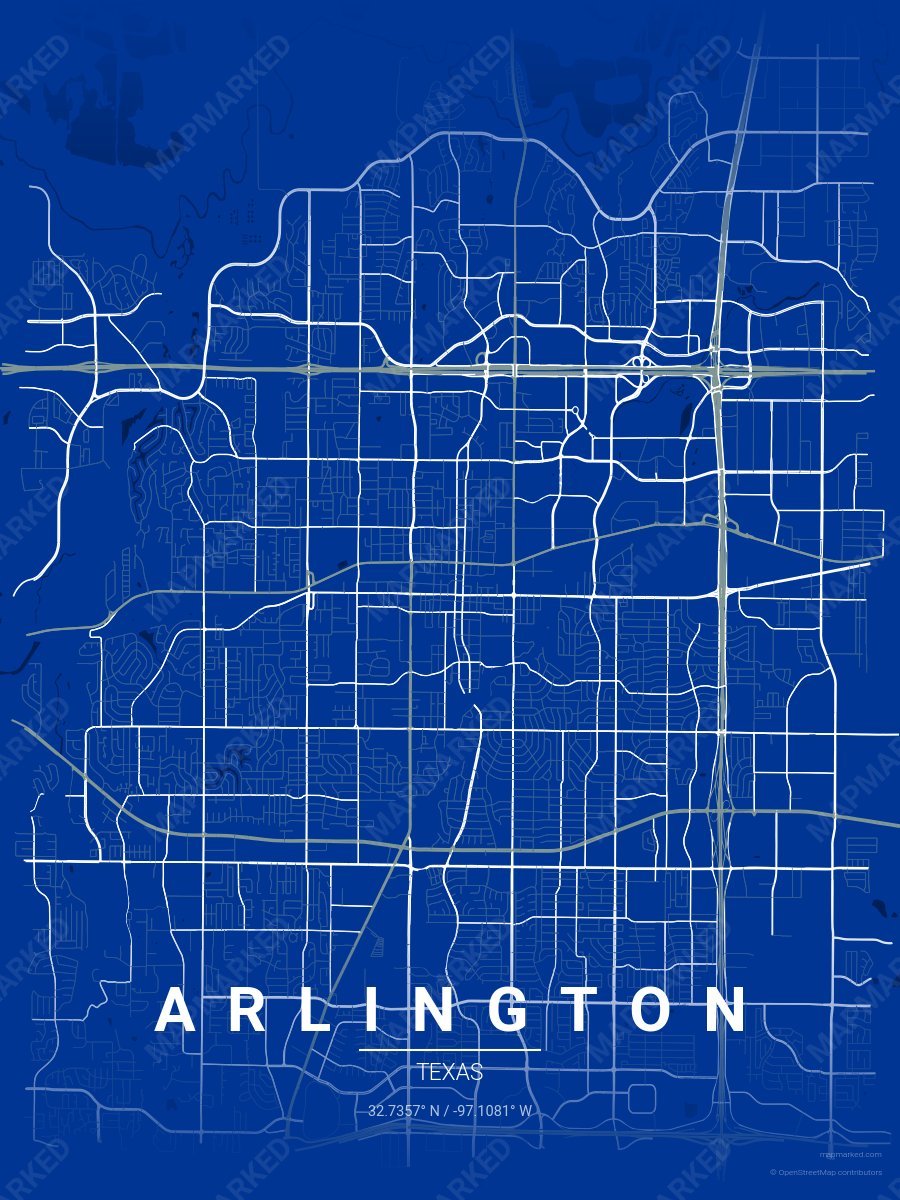 Royal Blue, Green & White Vista style sample on Arlington