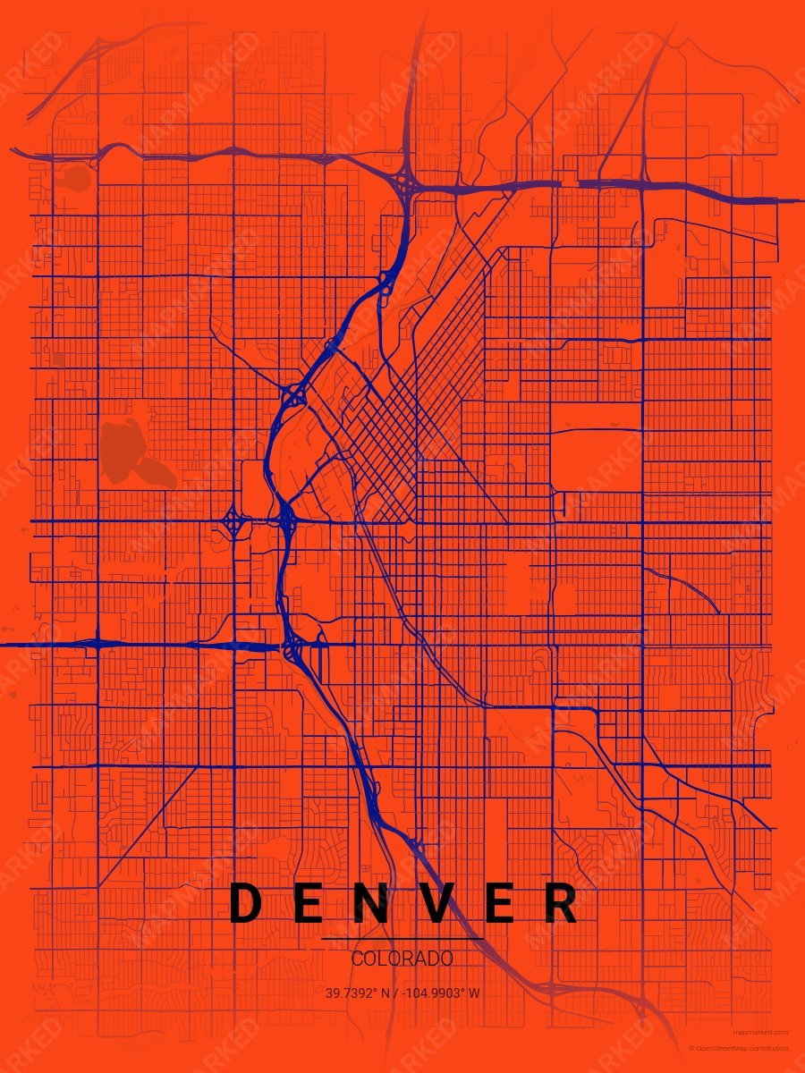 Orange & Blue Vista style sample on Denver