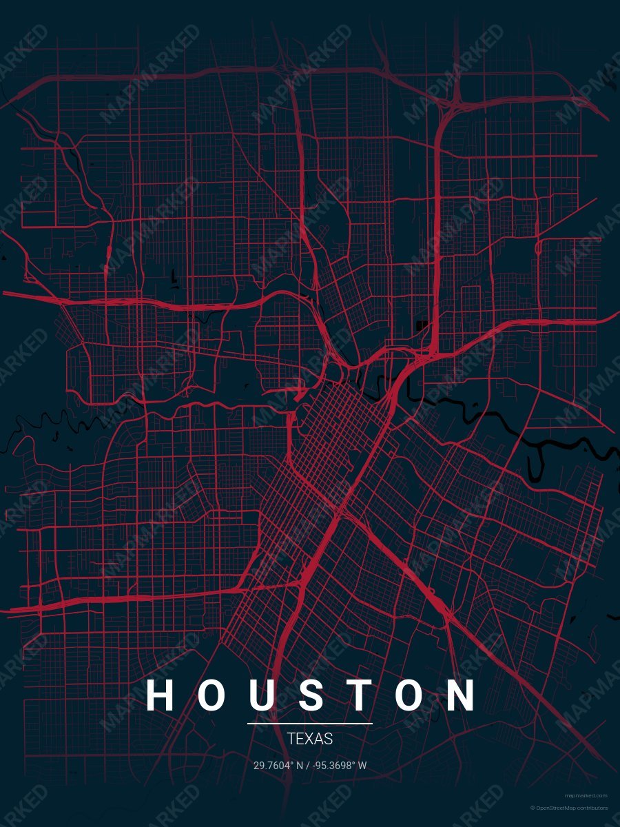 Blue & Red Prime style sample on Houston