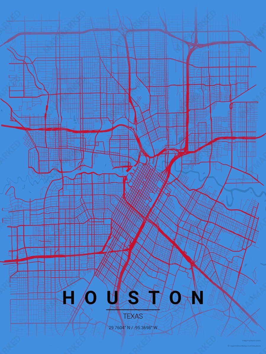 Blue & Red Range style sample on Houston