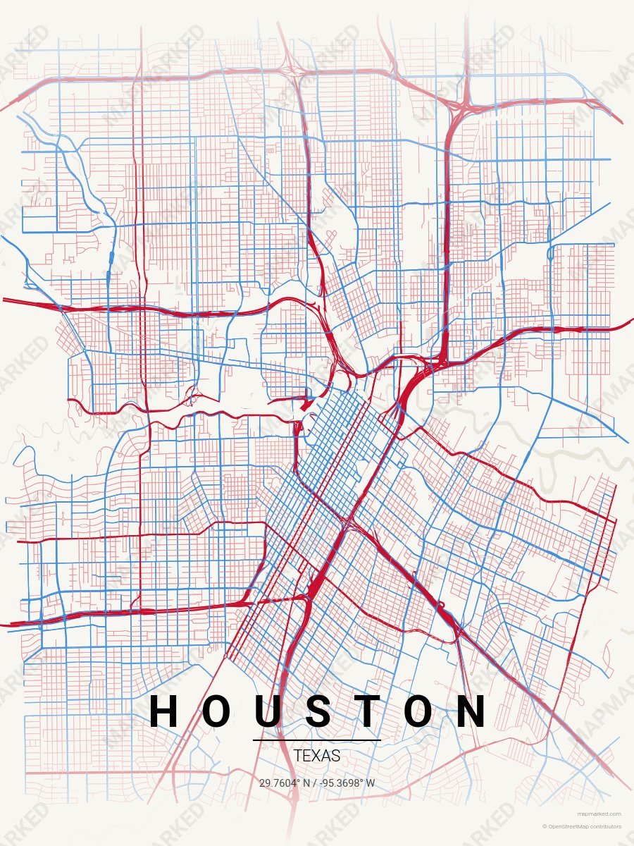 Cream & Red Classic style sample on Houston