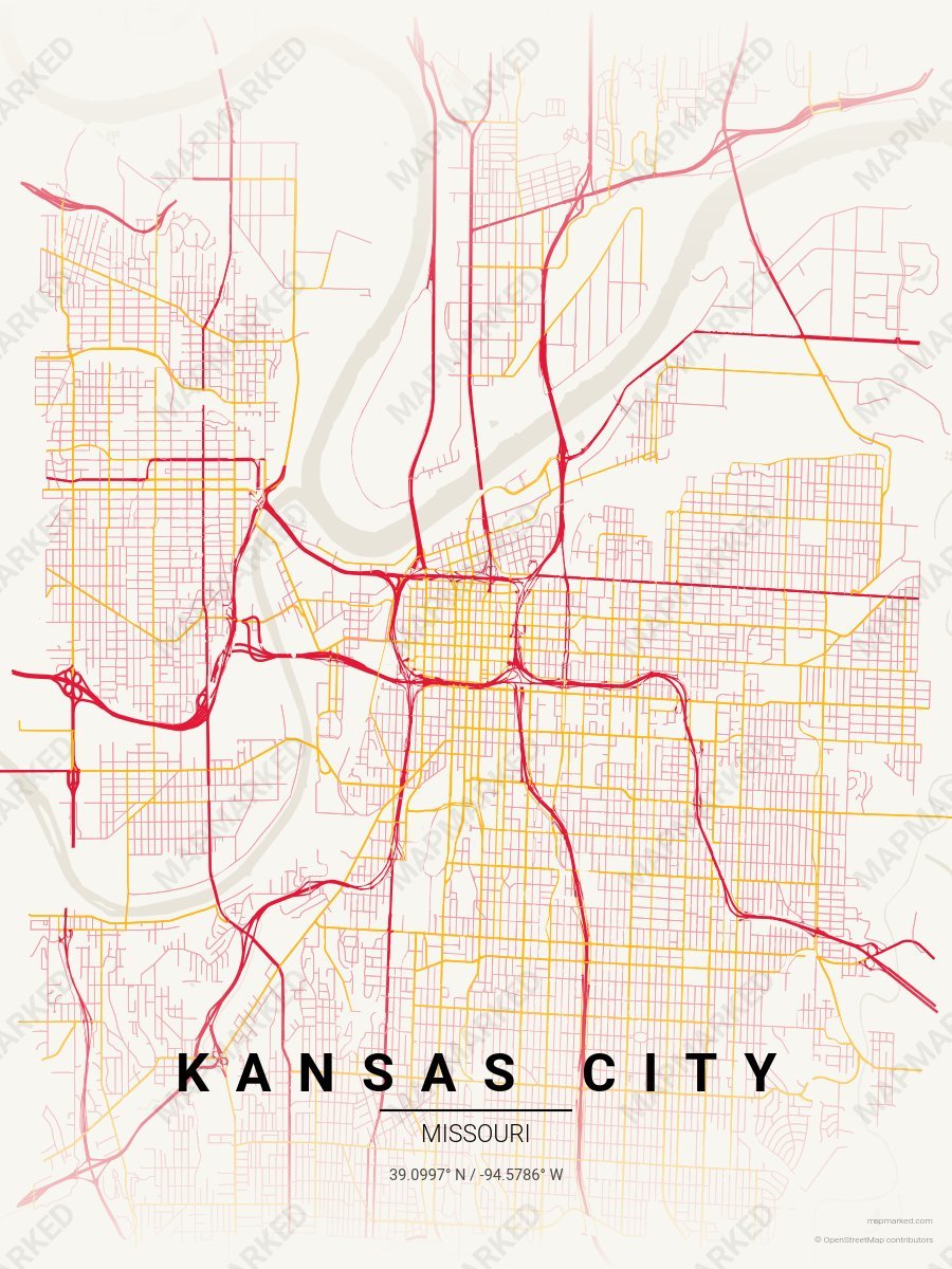 Cream & Red Statement style sample on Kansas City
