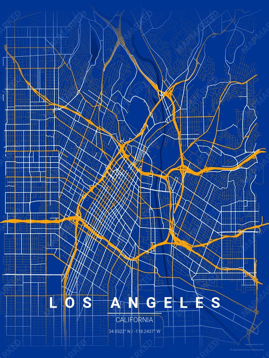 Blue, Gold & White Vista style sample on Los Angeles