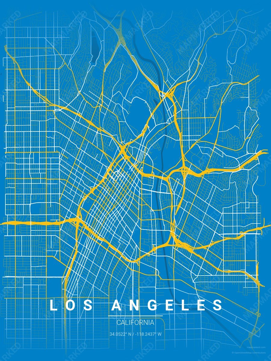 Blue, Gold & White Cadence style sample on Los Angeles