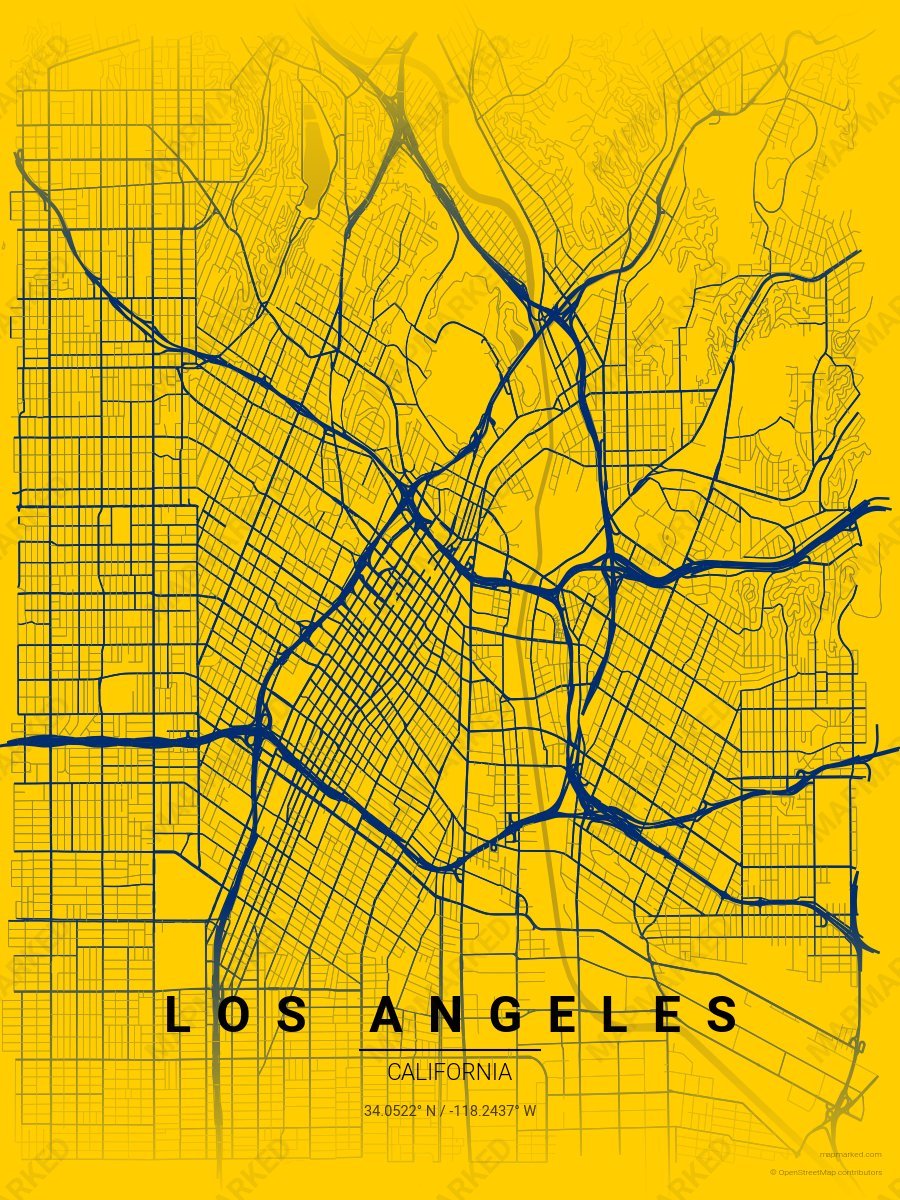 Gold & Royal Blue Modern style sample on Los Angeles