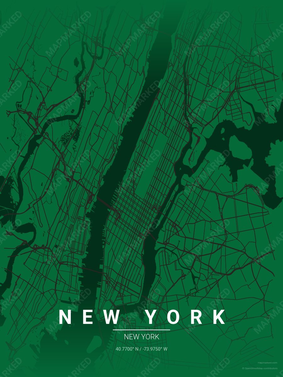 Green & Black Aura style sample on New York New