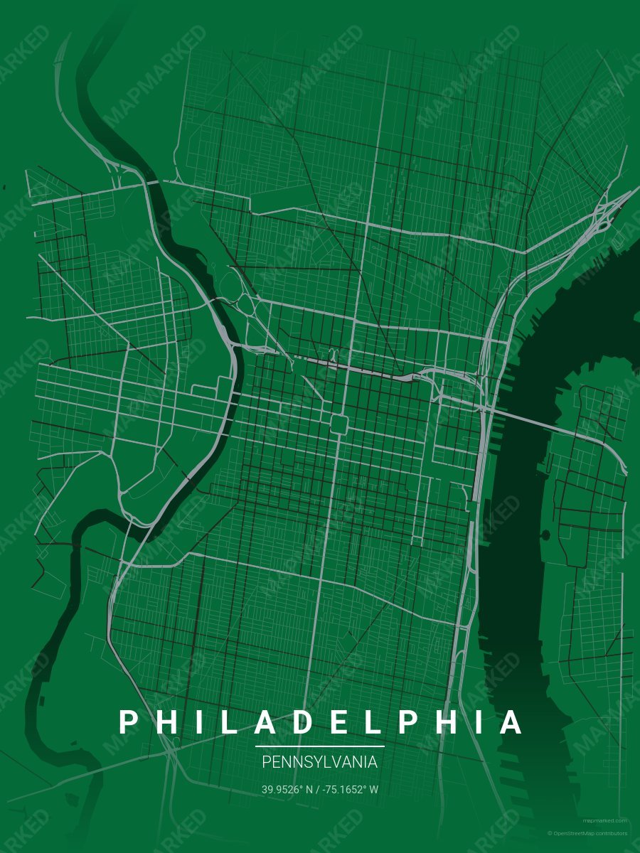 Green, Gray & Black Vista style sample on Philadelphia