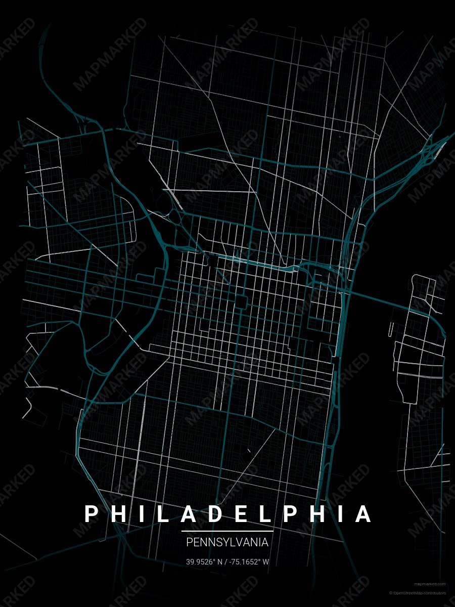 Black, Green & Silver Signature style sample on Philadelphia