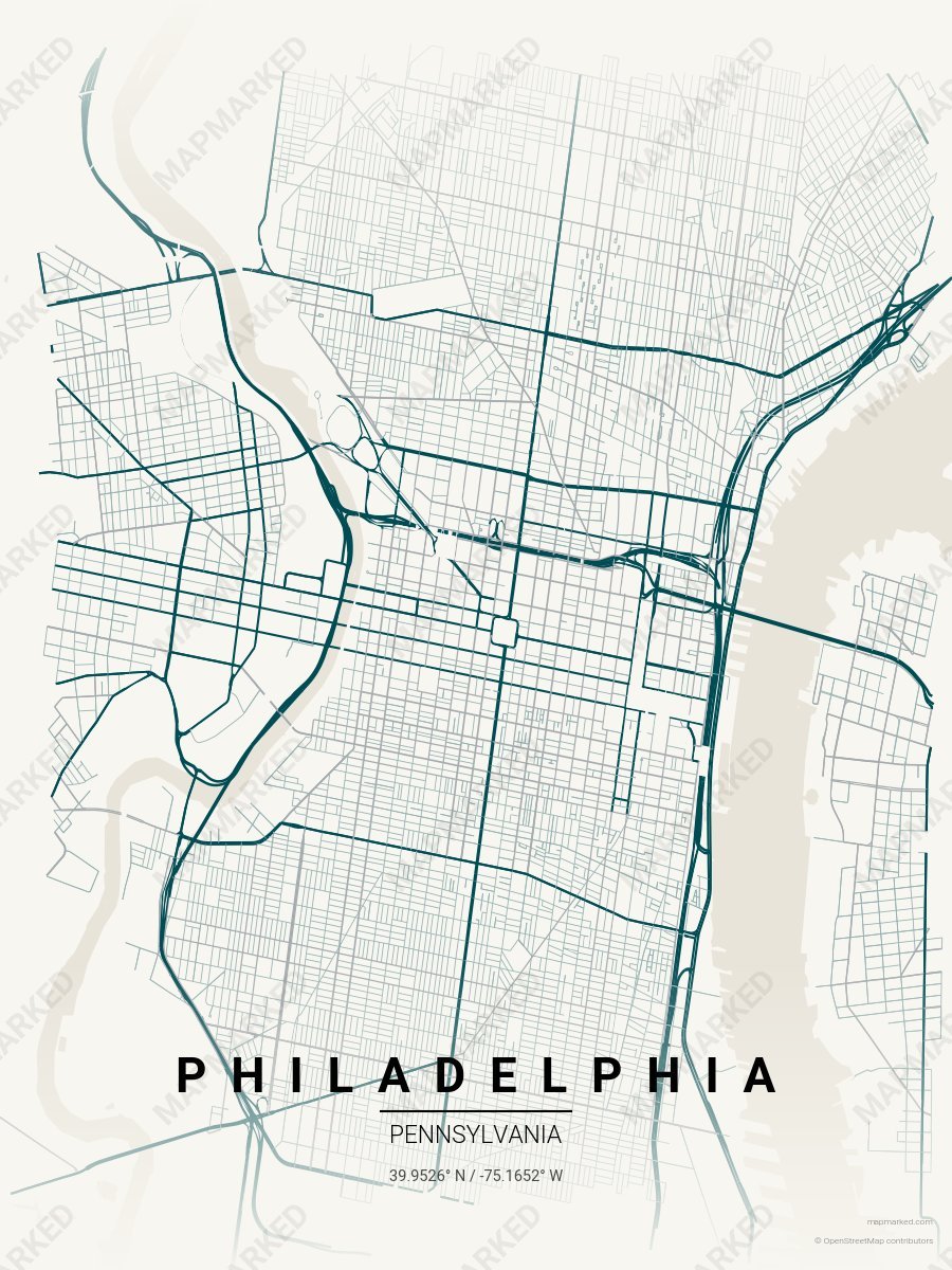 Cream, Green & Silver Heritage style sample on Philadelphia