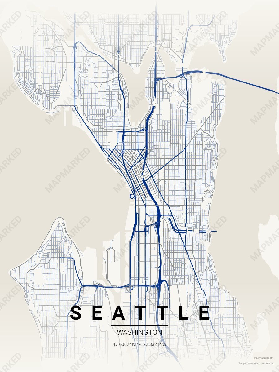 Cream, Blue & Silver Muse style sample on Seattle
