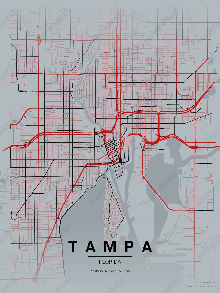 Silver, Red & Black Cadence style sample on Tampa
