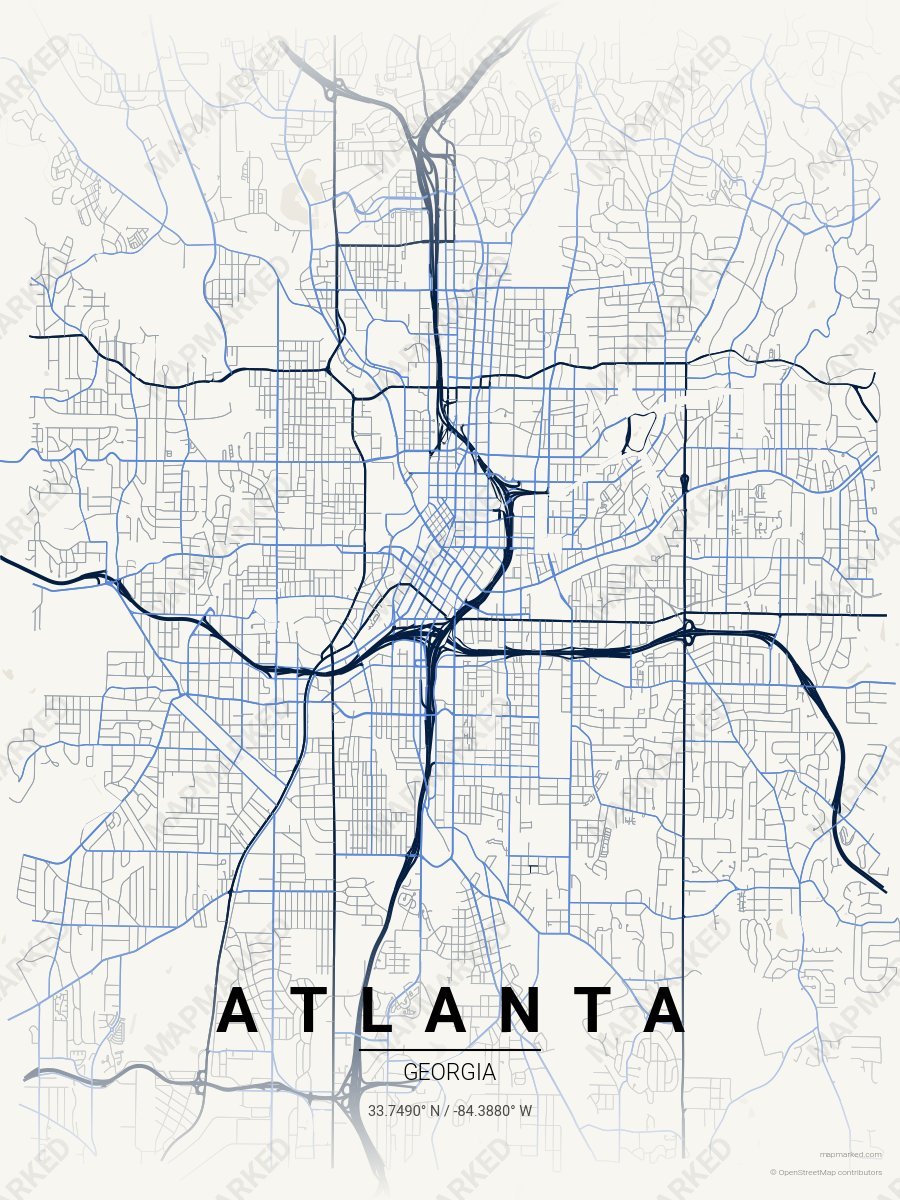 Cream & Blue Statement style sample on Atlanta