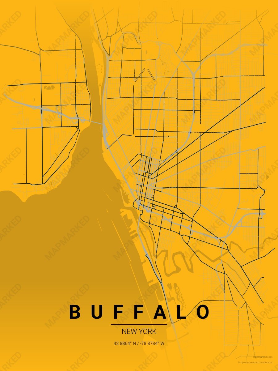 Yellow, Silver & Blue Statement style sample on Buffalo New