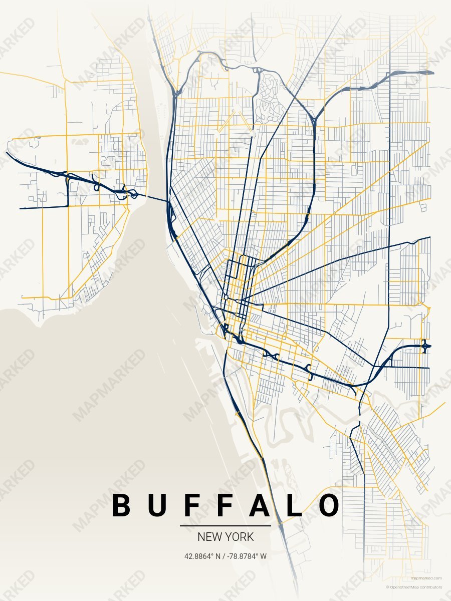 Cream, Blue & Yellow Vista style sample on Buffalo New